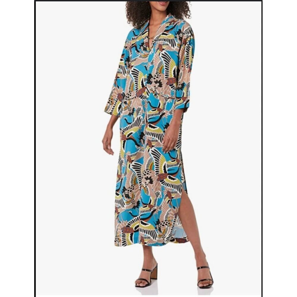 Terea Women's Annalise Shawl Collar Maxi Dress size XS NWT